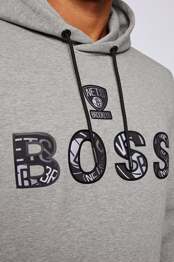 HOODIE BOSS X NBA - 039 ΓΚΡΙ